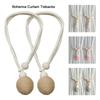 2Pcs Set No-drill Bohemia Curtain Tiebacks  Curtain Decor Organization