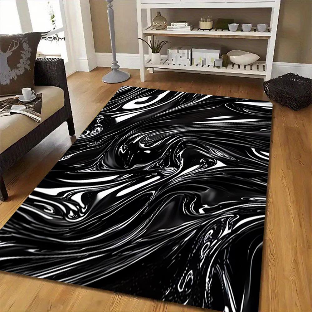 Marble Texture Background Pattern Decoration,Carpet,Living Room,Bedroom, Non-slip,Square rug