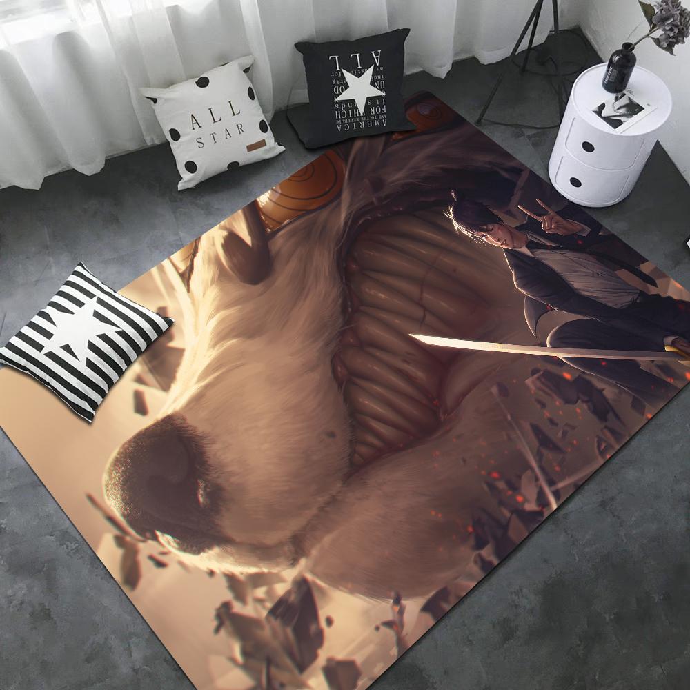 Anime Chainsaw Man Floor Mat Cheaper Anti-slip Modern Living Room Balcony Printed Bedside Mats