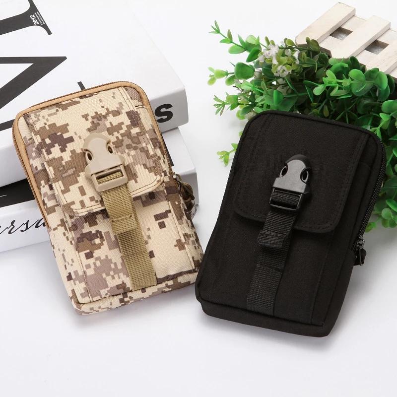 Militär Kamouflage Liten Ficka Bälte Midjeväska Herr Taktisk Väska Utomhus Löpning Militär Väska Rese Campingväska