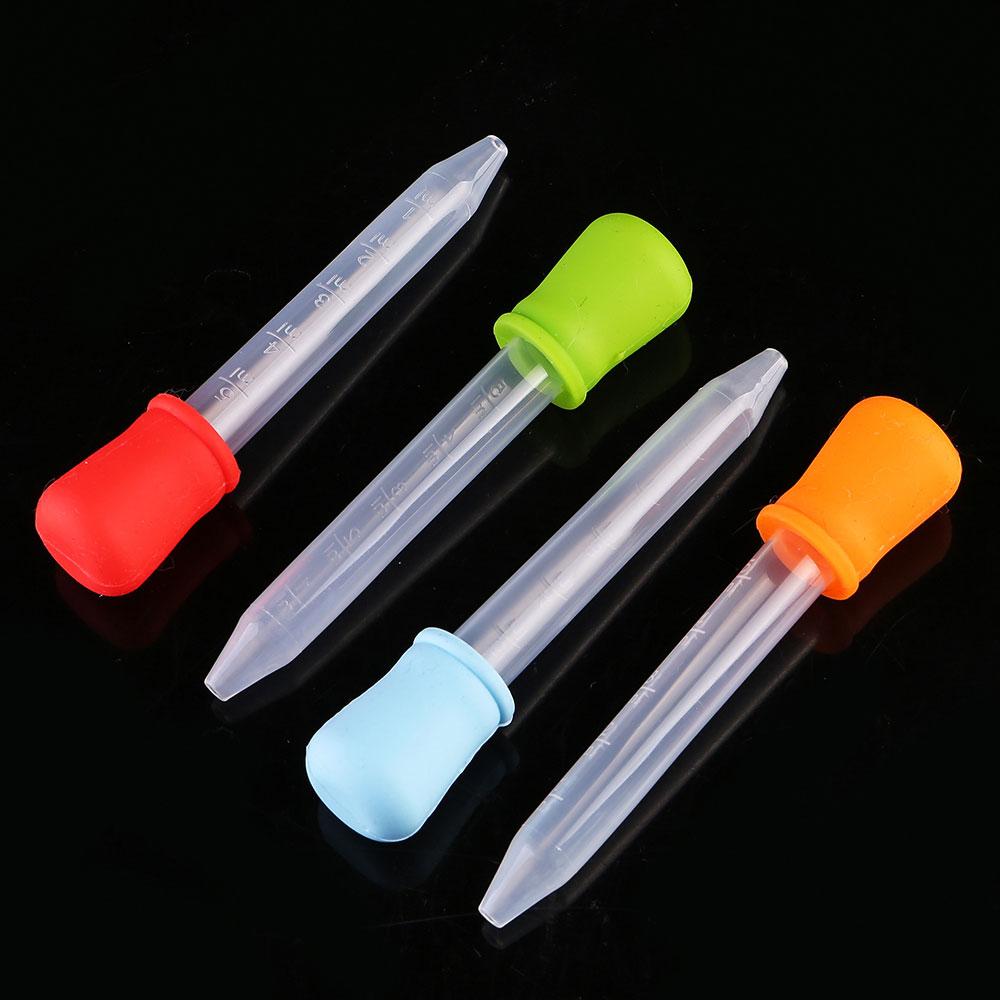 Silicone World 5ML Silicone Dropper Water Medication Dispenser Pipette With Scale Baby Pet Anti Choking Feeding Medicine Tools