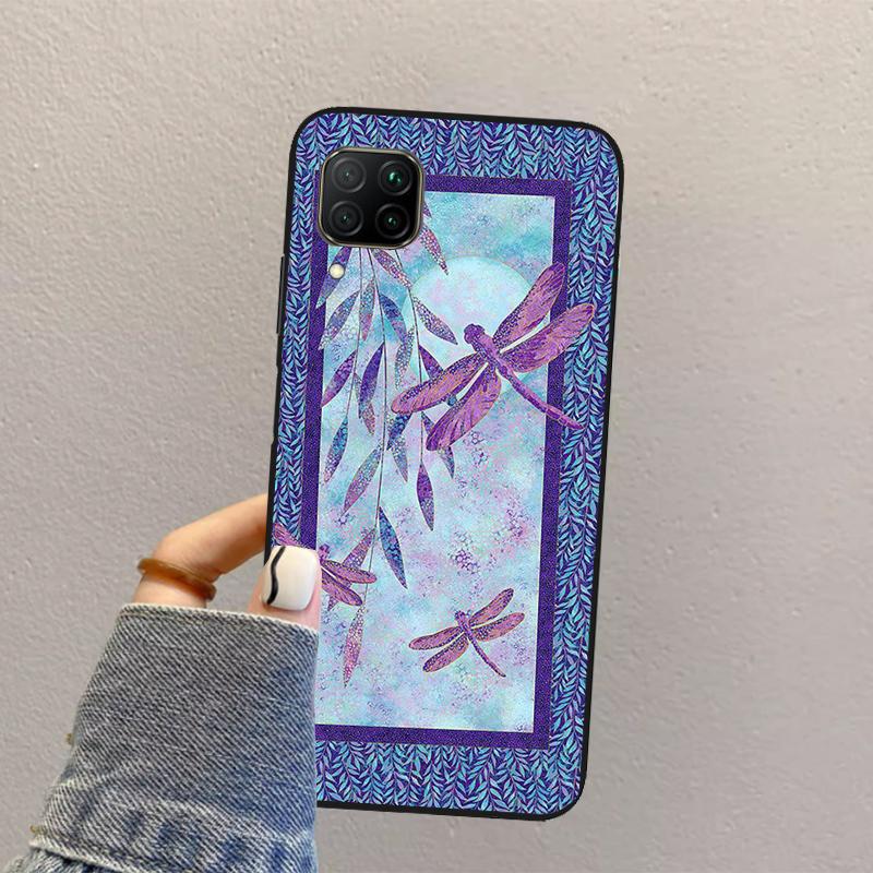 Dragonfly Pattern For Huawei Nova Y70 Y90 Y60 Y73 Y72 Y61 Y91 12s 12i 11i 8i 9 10 SE P40 Lite P60 P30 Pro Case