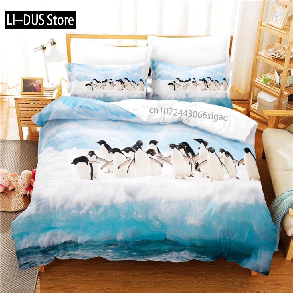 Penguin Bedding Set Duvet Cover Set 3d Bedding Digital Printing Queen Size Bedding Set Fashion Design