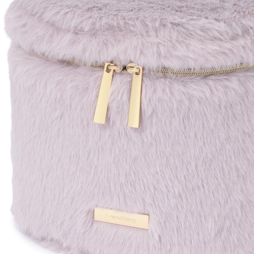 Franc Franc Eco Fur Vanity Pouch Pink