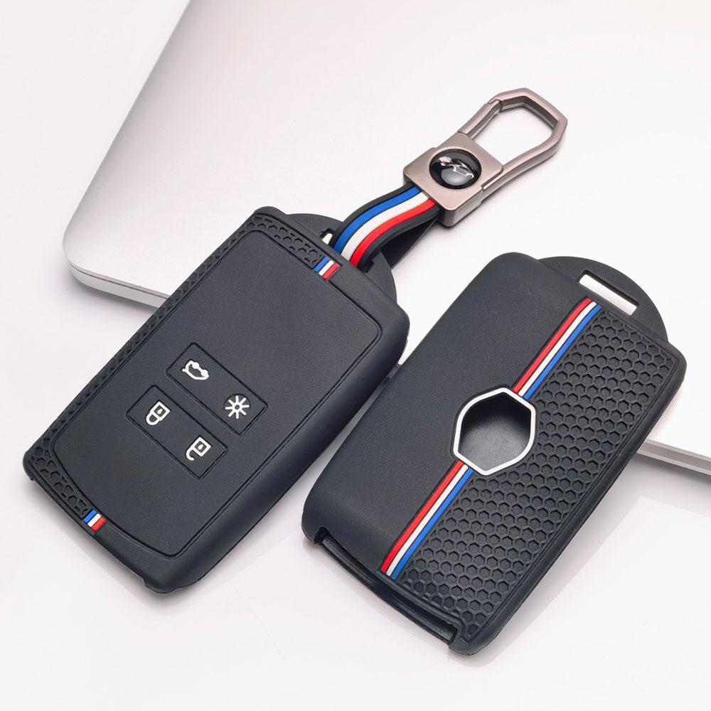 Coprichiave in Silicone Premium per Renault Clio Megane Kadjar Captur Koleos Arkana Con Portachiavi Silicone Morbido Accessori Interni Auto