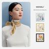 WENSLI Women's 100% Mulberry Silk Mengyao Square Scarf