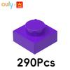 WANGE 1*1 Building Blocks 290Pcs No.3024 Small Compatible Bricks 1-Hole Low Elements Accessories MOC DIY Bulk Kids Toy