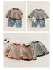 Korean Style Striped T-shirt for Girls - Trendy Spring Layered Color Block Design