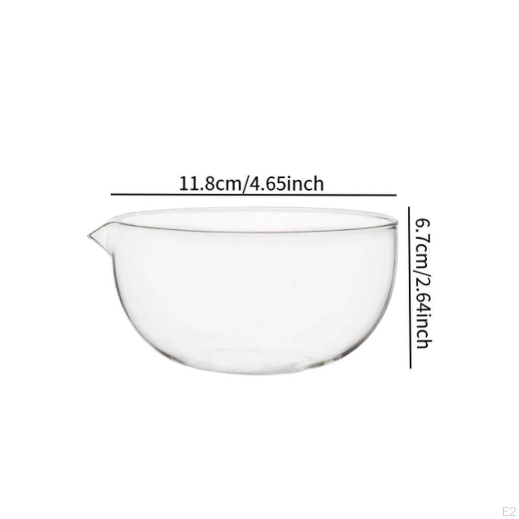 550ml Borosilicate Glass Mixing Bowl Clear 11.8x6.7cm Versatile Serving Food Container for