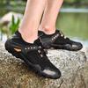 Handmade Summer Men Casual Shoes Breathable Mesh Sneakers Men Soft  Loafers Flats Sandals Male Driving Shoes Large Size 38-58