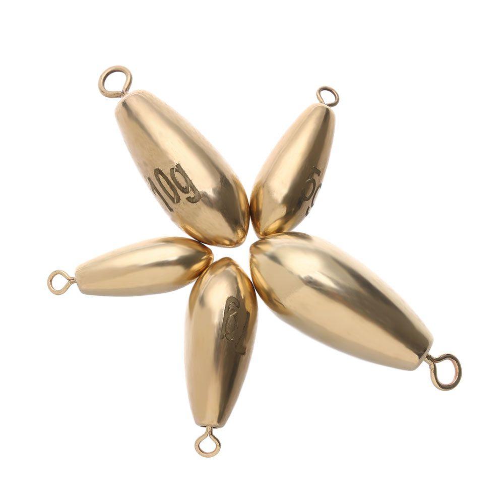 5pcs High Quality Weights Additional Weight Hook Connector Brass Fishing Lead Fall Sinker