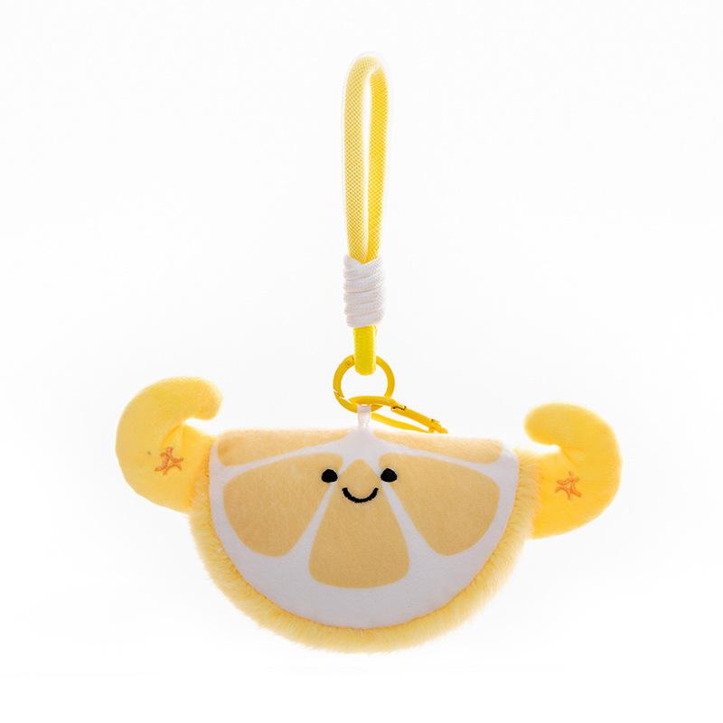 

Cute Fun Plush Exercise Fruit Keychain Cartoon Simulated Fruit Stuffed Doll Backpack Pendant Decorative Key Chain Accessories