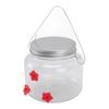Hummingbird Feeder Clear Hanging Decorative Portable Hummingbirds Water Food Feeding Jar for Patio