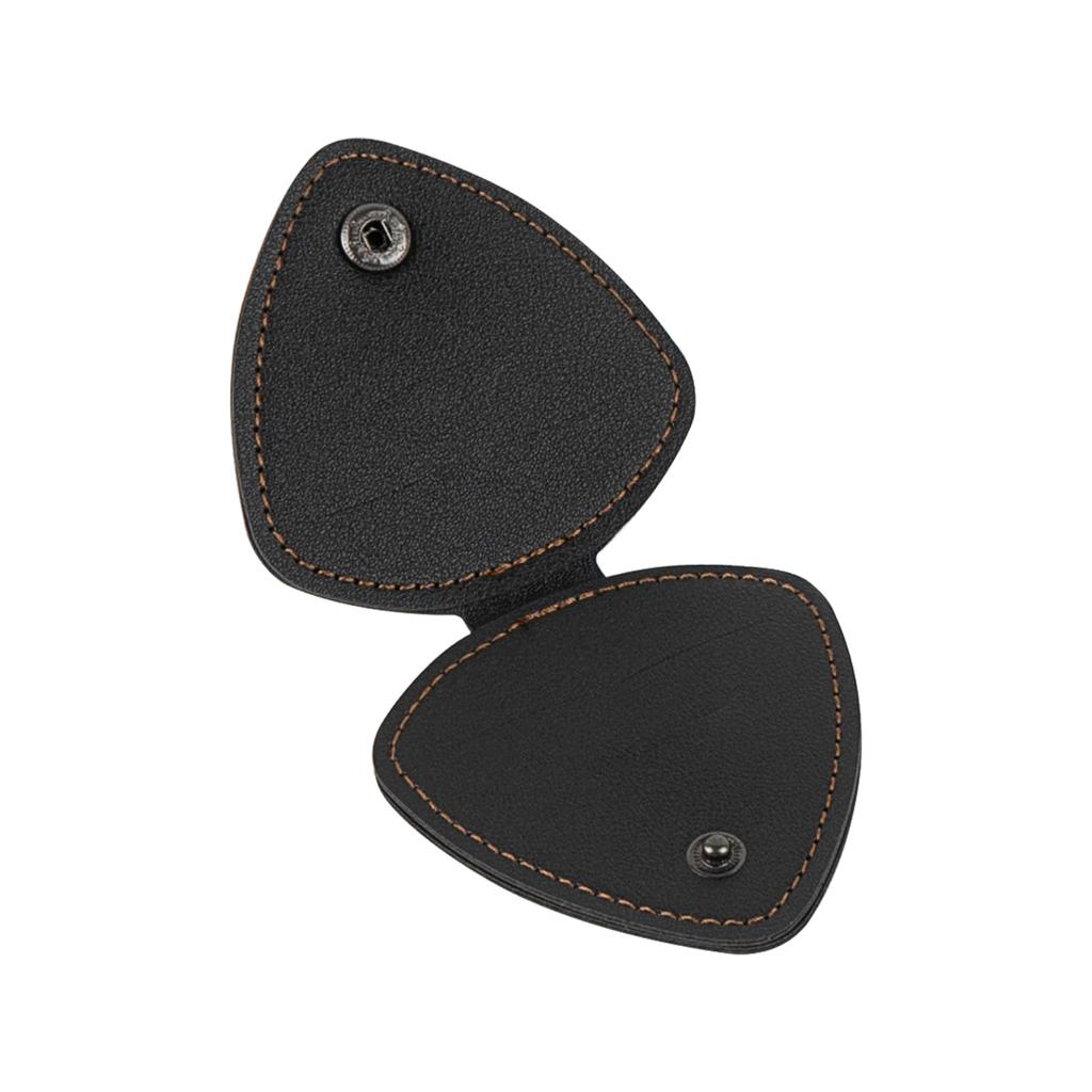 Musiin Guitar Leather Guitar Pick Holder, Guitar Pick Case Bag, Pick Cover, Gift for Guitar Players (Black)