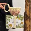 Mug, High-End Retro Ceramic Cup, Large-Capacity Household Water Cup, Office Coffee Cup, Gift For Girls