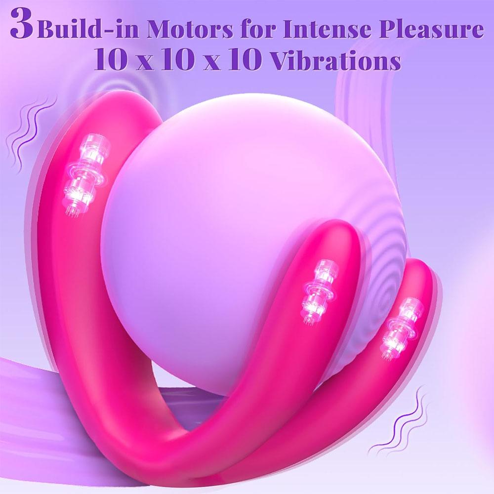App Remote Control Vibrator 3 Motor 10 Modes Clitoris Nipples Stimulator Wearable Vibrating Egg Adult Sex Toys for Women Couple