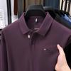 Men's Long Sleeve Lapel Polo Shirt - Versatile Casual Base Layer for Spring and Autumn.