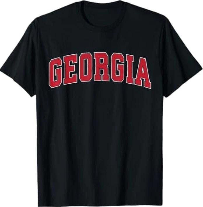 Vintage Georgia GA Men Georgia GA Women Classic Retro Red T-Shirt S