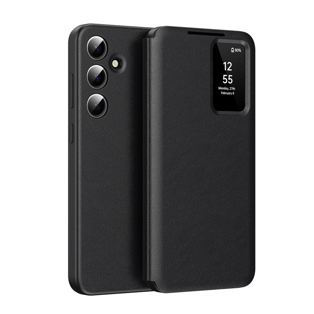 Smart View Window Leather Phone Case With Card Slot For Samsung Galaxy 5g S25