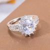A luxurious geometric fashion women's engagement ring from Europe and America, suitable for weddings, engagement parties, and holiday jewelry