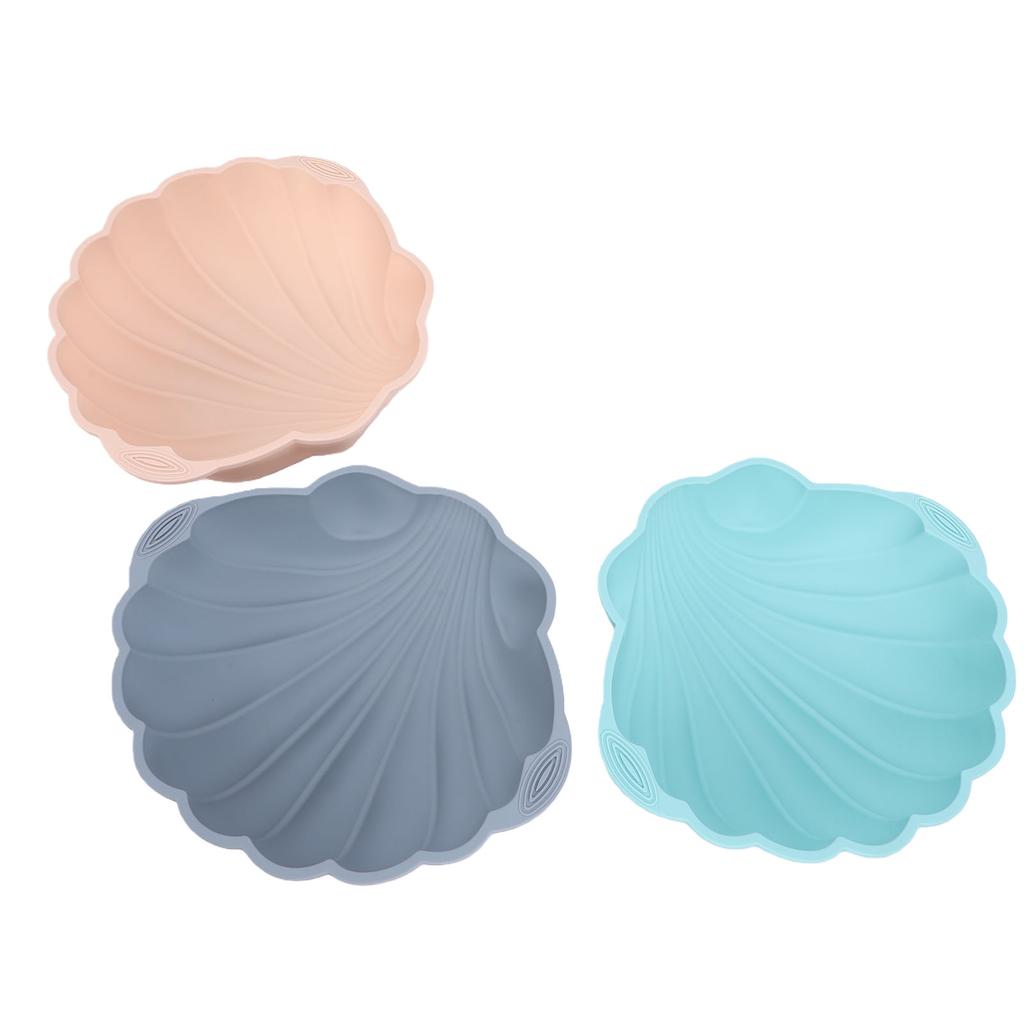 3pcs Silicone Shell Cake Mold Large Seashell Non Stick Easy Release Cheesecake Mold for Party Wedding