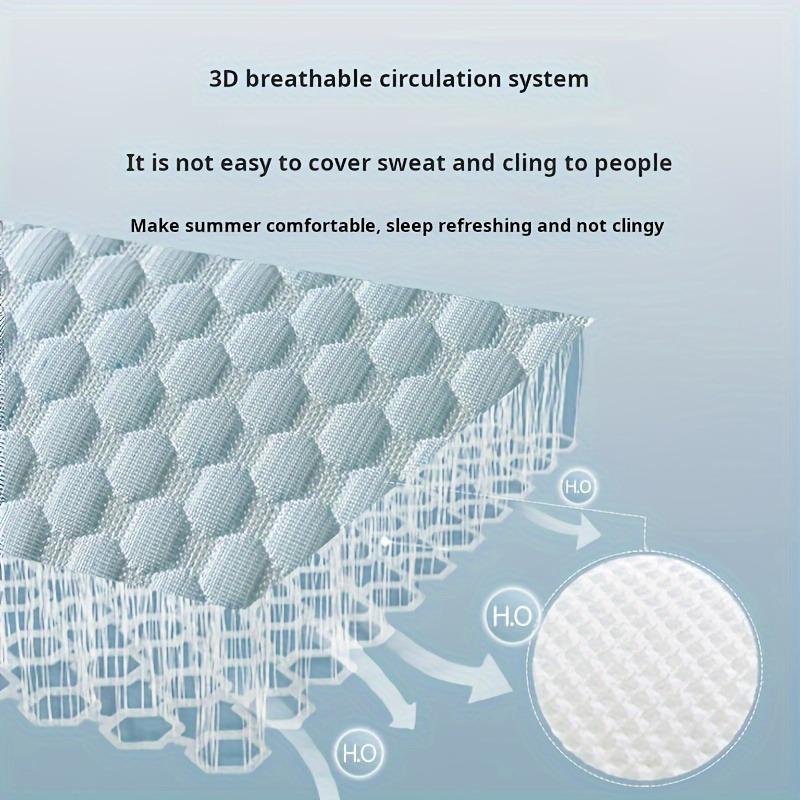2-pieces Cool Ice Silk Pellet Pillow Supports Neck and Spine for Relaxing Sleep, Sleep Massage Pillow Core, Moisture Absorbing Bedding Pillow