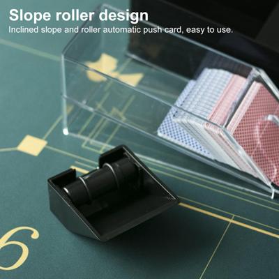 Poker Card Dispenser Portable Standard Size Card Dealing Shoe Dealer Holder Clear Discard Tray Casino Board Game Table Accessory