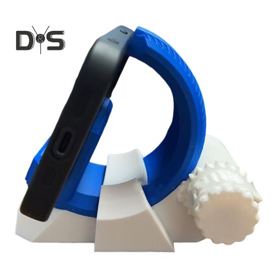 3D Printed Phone Stand Herringbone Gear Semicircular Phone Holder Universal Angle Adjustable Phone Stand for Home Travel Outdoor Use