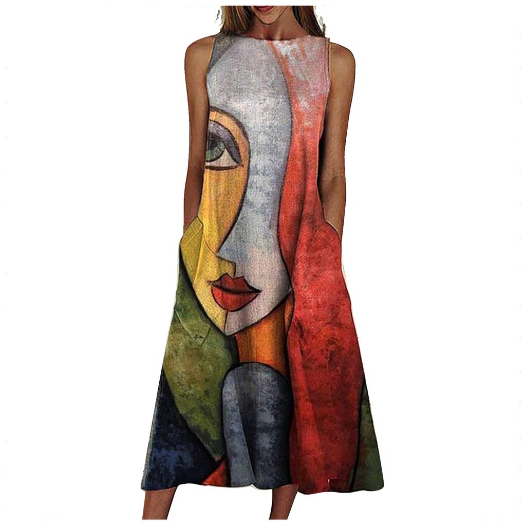 Robes Amples Décontractées à Manches Courtes et Imprimé Tendance pour Femmes
