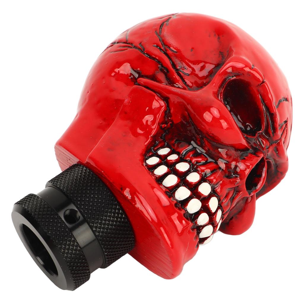 Skull Gear Shift Knob Red Universal Skull Head Resin Shift Lever Handle Shifter Knob Manual Lever Stick for Cars