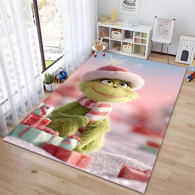 Christmas Gift Comedy Movie How the Grinch Stole Christmas carpet home living room decoration table and chairs anti slip door mat carpet A15