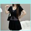 Private Style T Shirt With Drawstring And Pleated Design For Summer Casual Wear