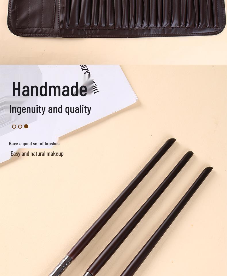 26-Piece Professional Makeup Brush Set - Animal Hair Brushes for Makeup Artists