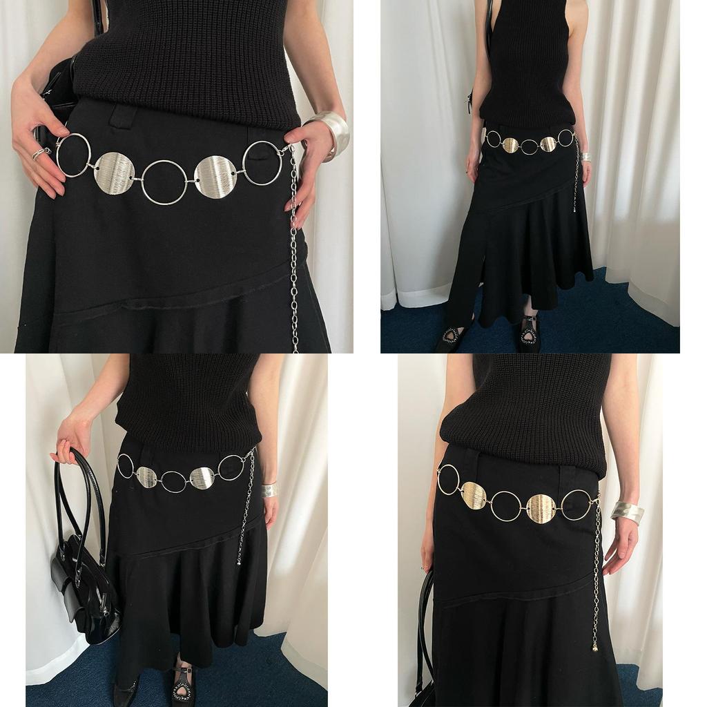Bohemian Metal Waist Chain For Women With Hook Closure Spring 2025 Fashion Accessory