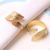 Retaining Cookie Napkin Circle Napkin Ring Serviette Golden Leaves