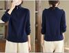Autumn/Winter 2025 Women's High Neck Zipper Knit Sweater - Japanese Korean Style