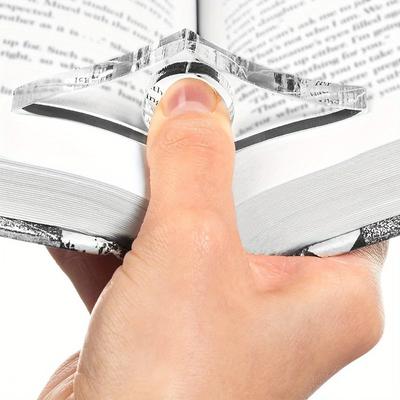 2pcs Clear Page Spreader, Transparent Thumb Bookmark For Readers Book Lovers Bookworm Literary Gifts Reading Book Accessories