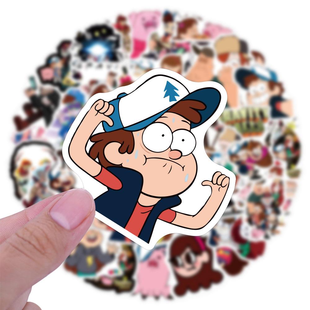 10/30/50pcs Gravity Falls Cartoon Stickers Waterproof Graffiti Skateboard Phone Stationery Cute DIY Sticker Packs
