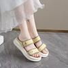 French with Skirt Velcro Slippers Women's Summer Wear 2025 New Soft-soled Non-slip Not Tired Beach Shoes