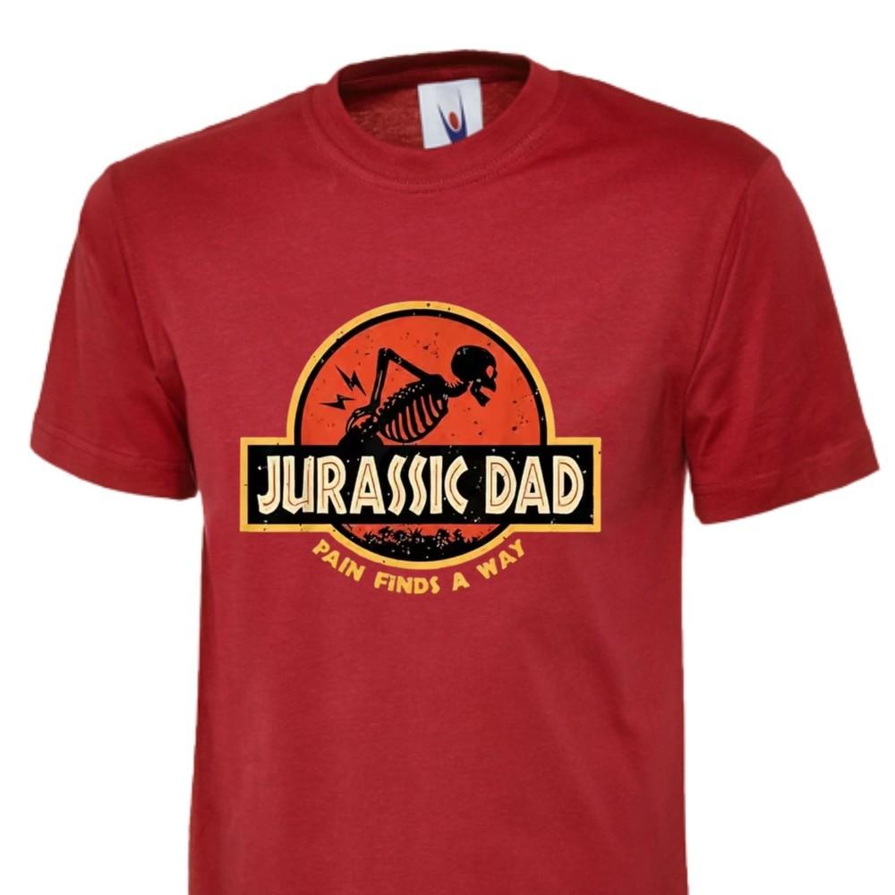 Fathers day tshirt dad joke idea jurassic dad for husband gift present tee top S