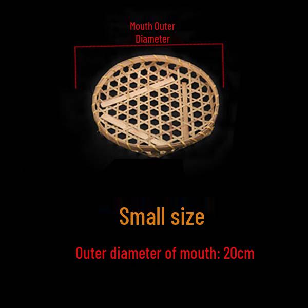 Круглая плетеная вручную бамбуковая корзина-тарелка: Фермерское декоративное сито