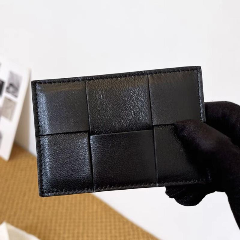 

Ультратонкий кожаный кошелек для монет, универсальный маленький держатель для карт, ручной работы, из плетеной овчины, с несколькими отделениями для карт, держатель для удостоверения личности