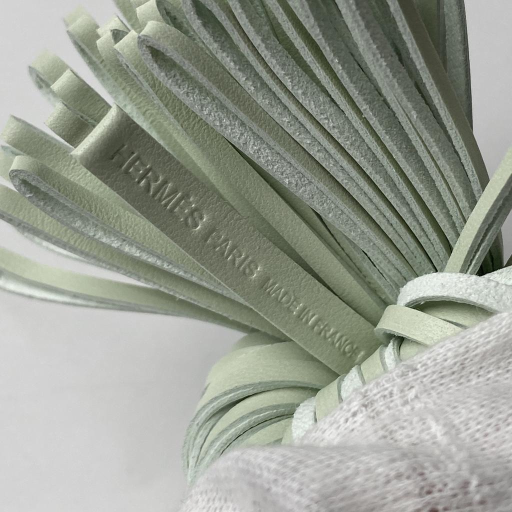 Used HERMEScharm Mint Green Leather Women