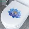 Blauer Lotos Toilettenaufkleber - Wasserdichte Selbstklebende Badezimmer-Dekal