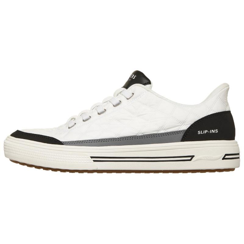 Skechers ArchFit Arcade Men Breathable Support Skate Shoes White 183227-WBK 39.5
