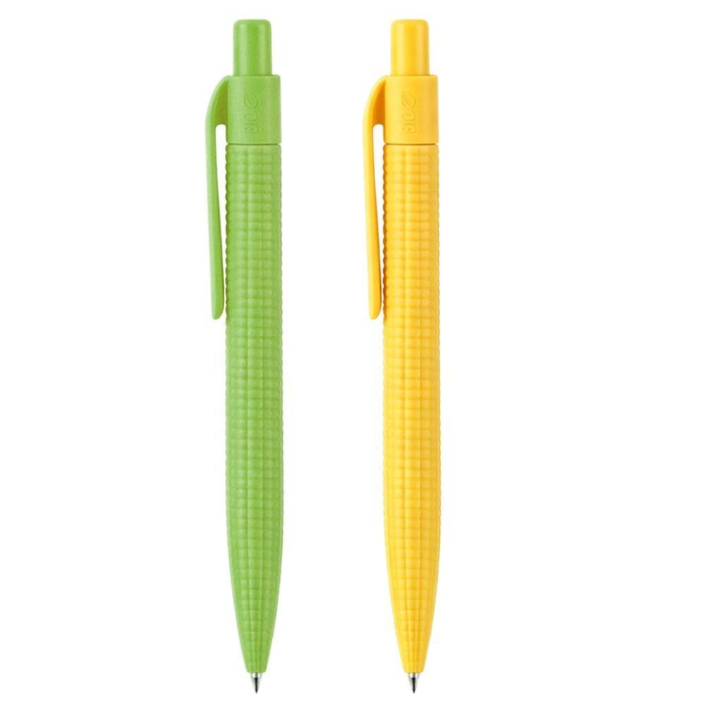 Corn Shape Ballpoint Pen Biodegradable Writing Pen Eco-Friendly Gel Pen Desktop Use