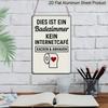 2D Flat, 1pc Vintage German Humorous Bathroom Aluminium Decorative Sign & Plaque, "DIES IST EIN Badezimmer KEINE INTERNETCAFÉ" for Home Kitchen