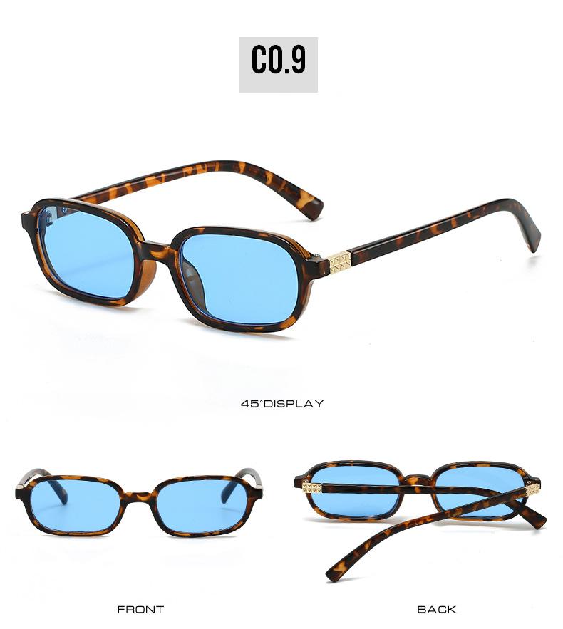 New Vintage Sunglasses Men Women Trendy Eyewear High Quality Rectangle Sun Glasses UV400 Shades Eyepiece Small Square Glasses
