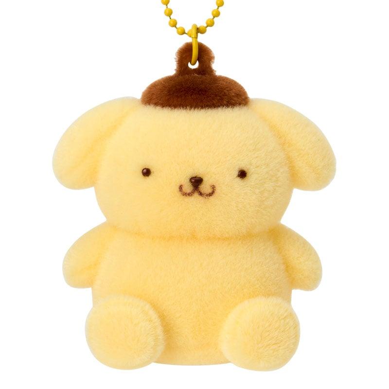 Sanrio Pompompurin Flocked Mascot Holder Japan NEW Sanrio Characters