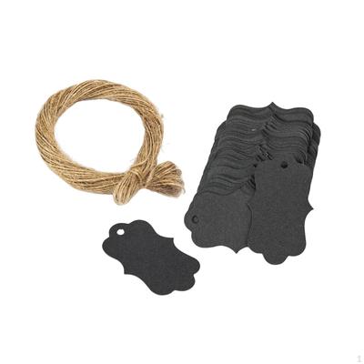 100 Piezas Etiquetas de Papel sin Terminar Adornos para Pintar Regalo con Cuerda de 20M Colgante Manualidades DIY Colgante
